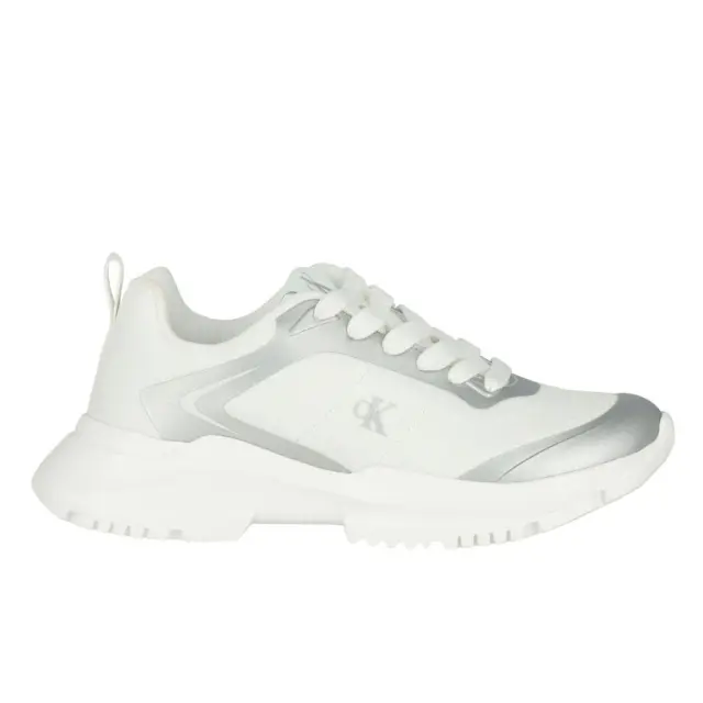 Unisex Εφηβικά Sneakers Calvin Klein V3A9-83233-1844AX059 Λευκά Ασημί (35-40) Άσπρο - 35
