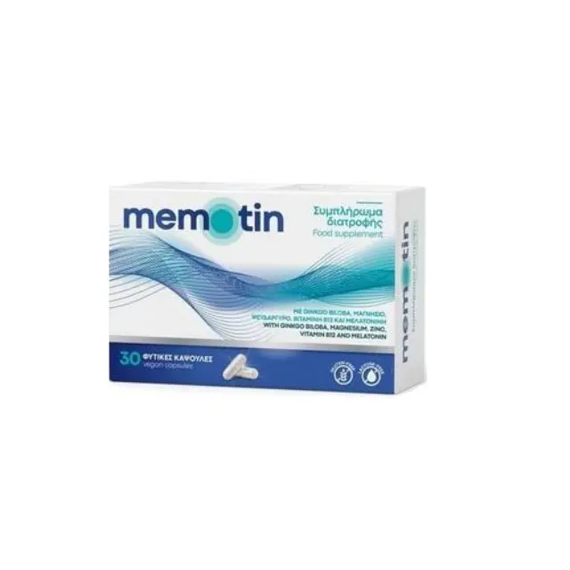 BioAxess Memotin | Συμπλήρωμα Διατροφής για την Ενίσχυση της Μνήμης και τις Εμβοές | 30 Φυτικές Κάψουλες
