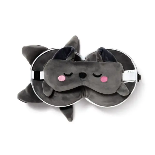 Puckator Relaxeazzz Travel Pillow & Eye Mask: Dexter, the Bat 2