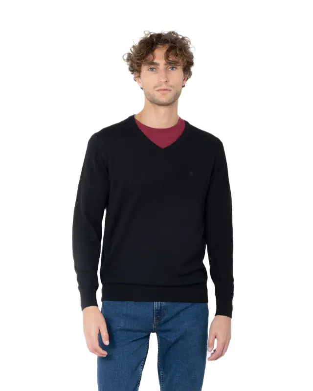 The Bostonians Merino ανδρική πλεκτή μπλούζα regular fit 3MV1001-1