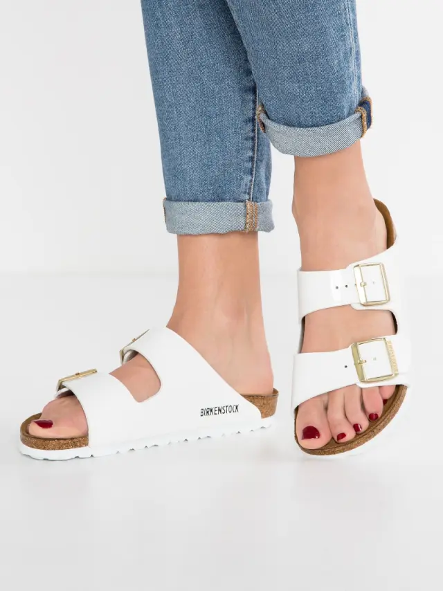 Birkenstock Πέδιλα Γυναικείο Birko-Flor(ανθεκτικό υλικό της Birkenstock-επιτρέπει την επαφή με το νερό) Άσπρο BIR/ARIZONA 1005294P/WHITE 2