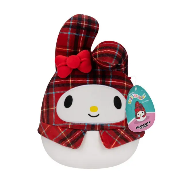 Squishmallows-Sanrio Λούτρινο 20cm My Melody σε κόκκινο καρό JWSQ0088