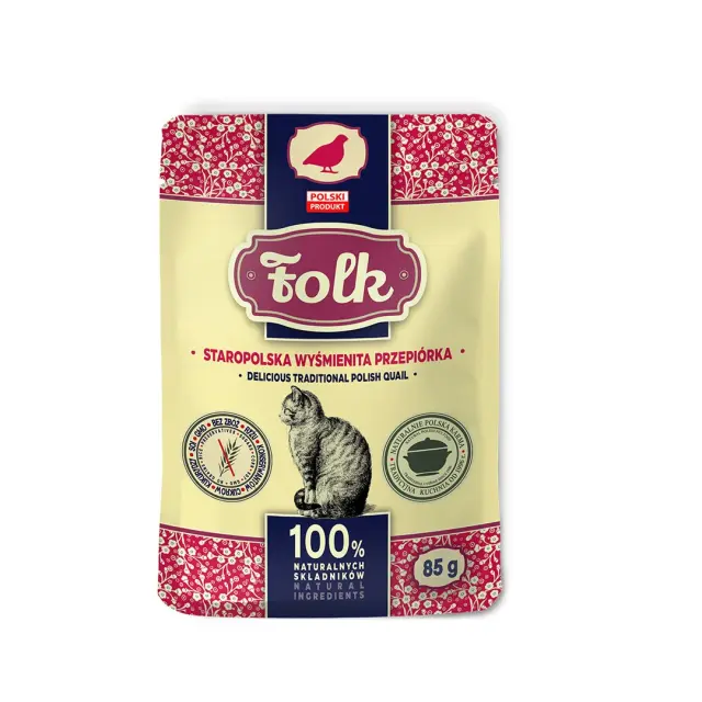 FOLK Delicious traditional polish quail - wet cat food - 85g