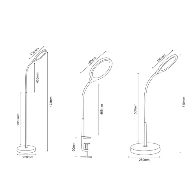 LED ΓΡΑΦΕΙΟΥ 3 IN 1 10W ΜΑΥΡΟ ABS+ΑΛΟΥΜΙΝΙΟ CCT STEP DIMMABLE 32Χ40Χ7 STEFAN / SF501ALL 3