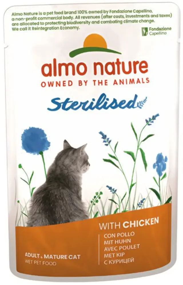 Almo Nature Functional Cat Adult Sterilized Φακελάκι Κοτόπουλο 70gr Μονόχρωμο