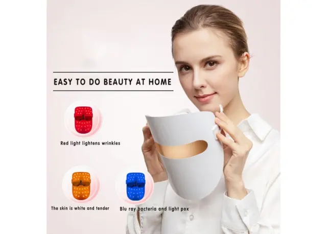Μάσκα φωτοθεραπείας προσώπου 3 χρωμάτων 64 LED - Beauty Mask 325