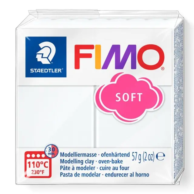 Πολυμερικός Πηλός Staedtler Fimo Soft No0 - White - 57gr