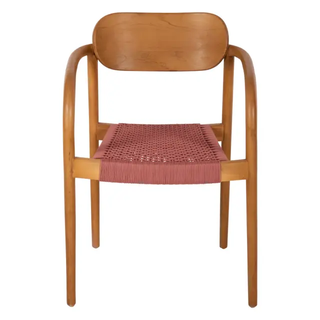 ΠΟΛΥΘΡΟΝΑ FB99636.06 ΞΥΛΟ TEAK ΦΥΣΙΚΟ & ΡΟΖ ΣΧΟΙΝΙ 55x54x80Yεκ. 3