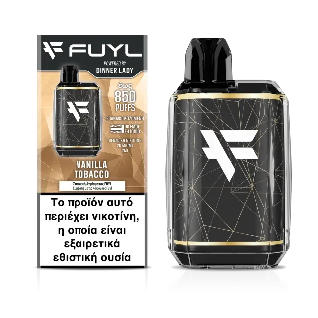 Fuyl Pod System 500mAh Starting Kit Vanilla Tobacco 20mg 850 Puffs - Dinner Lady