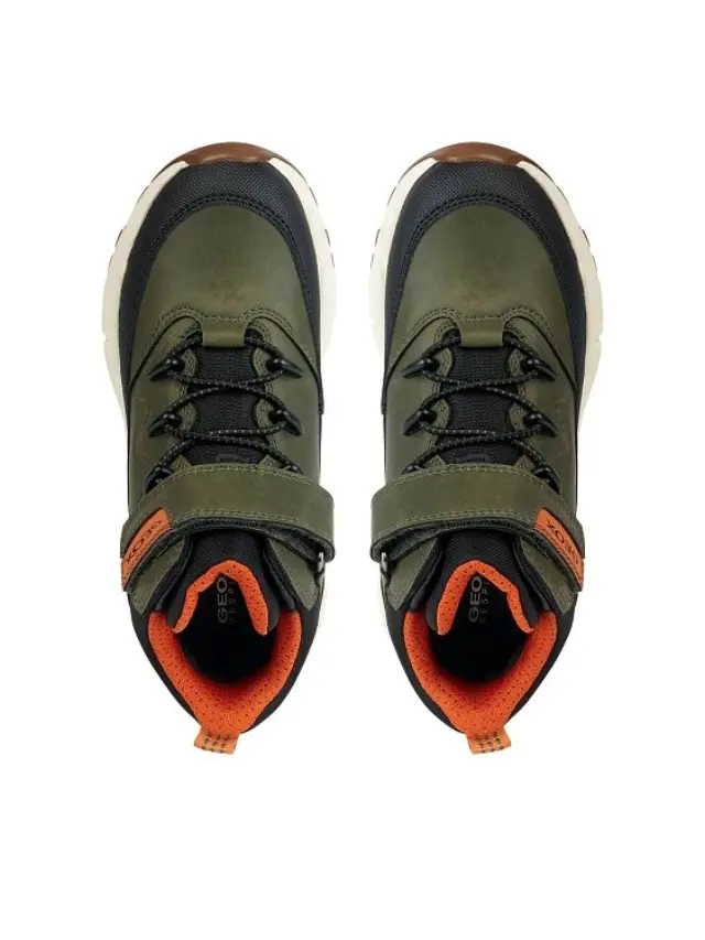 Παιδικό Παπούτσι για Αγόρι Geox J Flexyper Plus Boy Military/Orange (Μεγέθη 28-36) ΠΡΑΣΙΝΟ 3