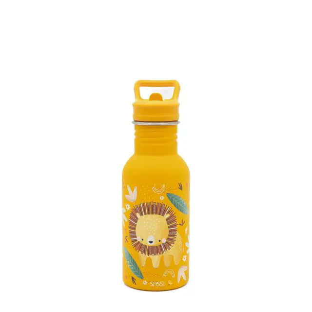 Sassi Ανοξείδωτο Παγούρι με Καλαμάκι 500ml Chompy The Lion