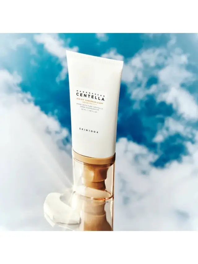 Skin1004 Madagascar Centella Air-Fit Suncream Light 50 ml- Ανάλαφρο αντιηλιακό με σεντέλα ασιάτικα 3