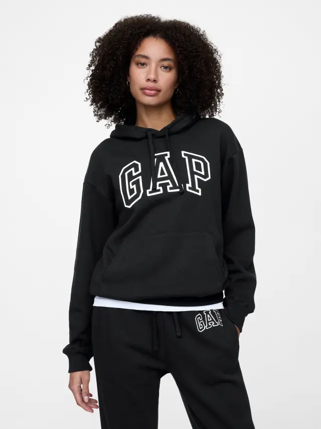 Μαύρο Gap Logo Φούτερ true black