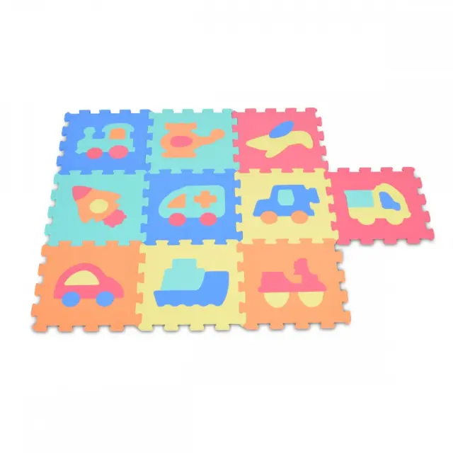 Moni Toys Αφρώδες Παζλ Δαπέδου Οχήματα 10τμχ 10+ Μηνών