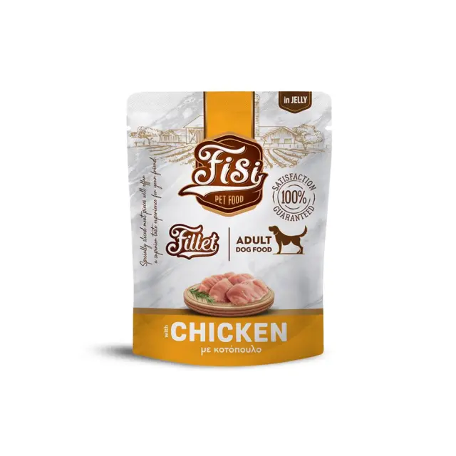 Fisi Fillet Adult Dog Κοτόπουλο Σε Ζελέ Pouch 8x500gr