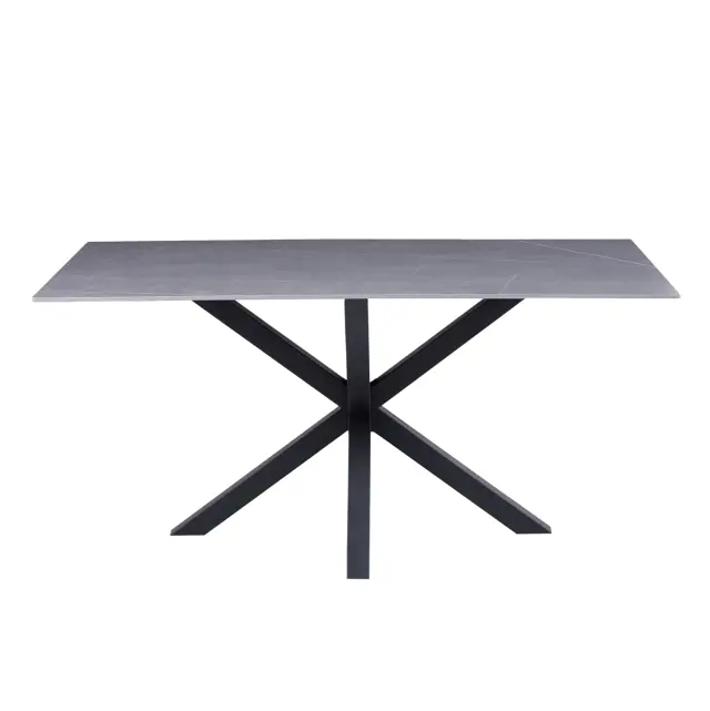 ΤΡΑΠΕΖΙ ΣΑΛΟΝΙΟΥ FB99470.05 GREY MARBLE-ΜΑΥΡΗ ΜΕΤΑΛ.ΒΑΣΗ 120x60x45,5Yεκ. 3
