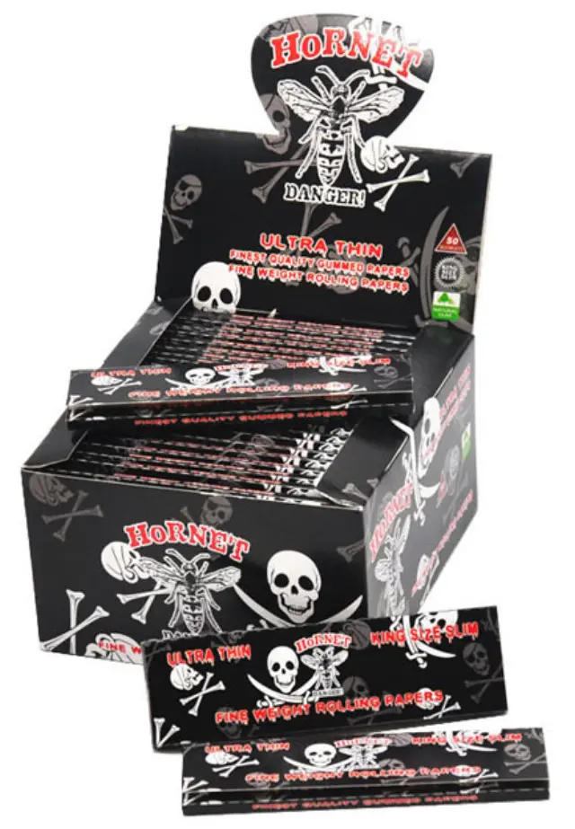 Hornet Χαρτάκια King Size Slim - Black Skull 32φ 3