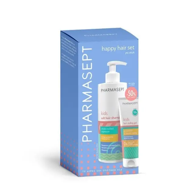 Pharmasept Πακέτο Παιδικής Φροντίδας Soft Hair Shampoo & Hair Styling Gel 400ml & 100ml