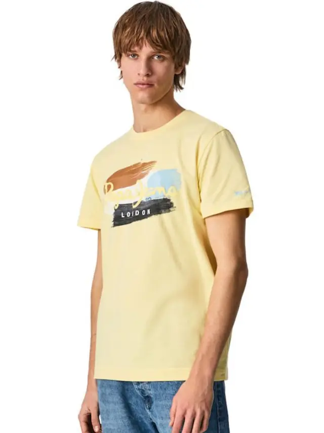 PEPE JEANS AEGIR ΑΝΔΡΙΚΗ ΜΠΛΟΥΖΑ - 022 FRESH YELLOW YELLOW