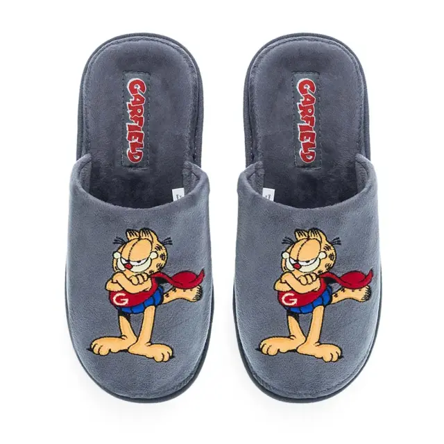 Parex Ανδρικές Παντόφλες Σπιτιού Garfield, Χρώμα Γκρι