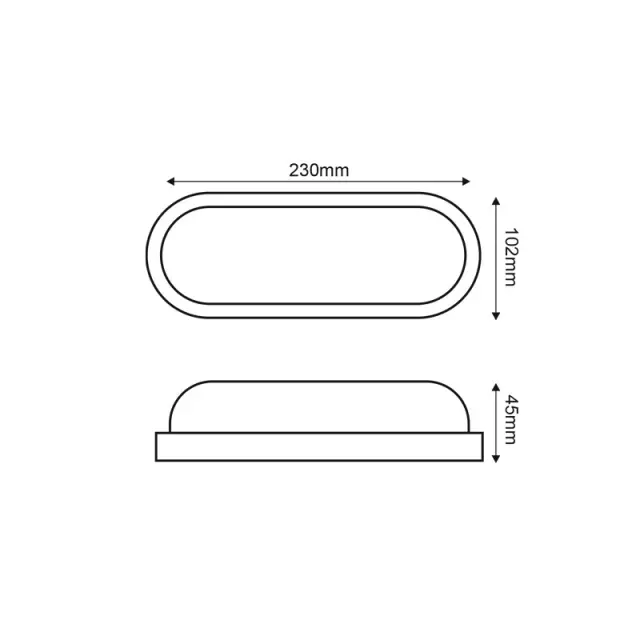 LED PC BLACK WALL LUMINAIRE 230V AC IP65 20W 1750lm 4000K 110° Ra80 / DORA2040B 2