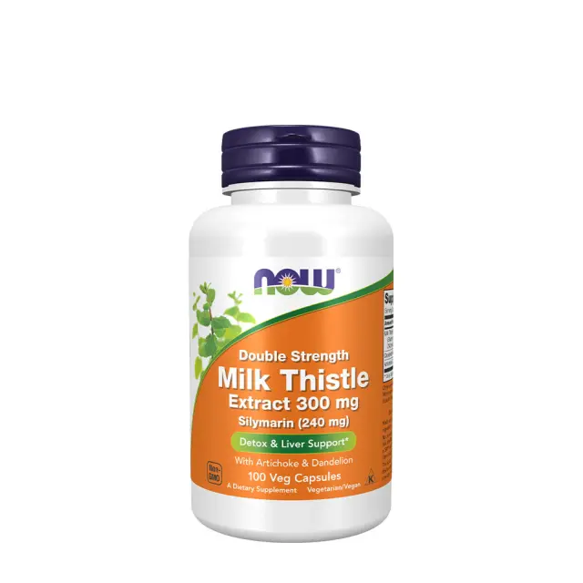 Now Foods Milk Thistle Extract, Double Strength 300 mg 100 Veg Capsules