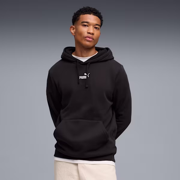 Puma Men's Essentials Small No1 Logo Centered Fleece Hoodie Μαύρο 692914-01 (Puma) - Small