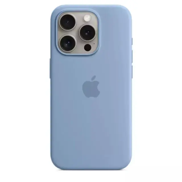 Apple iPhone 15 Pro Silicone Case With MagSafe Winter Blue