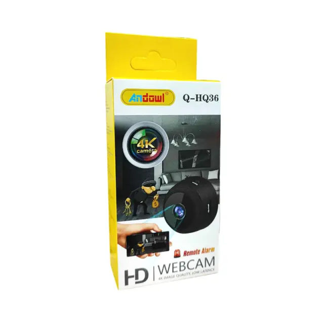 Andowl Κρυφή Κάμερα Παρακολούθησης 4K Q-HQ36 - Remote Alarm Web Camera HD 075824 2
