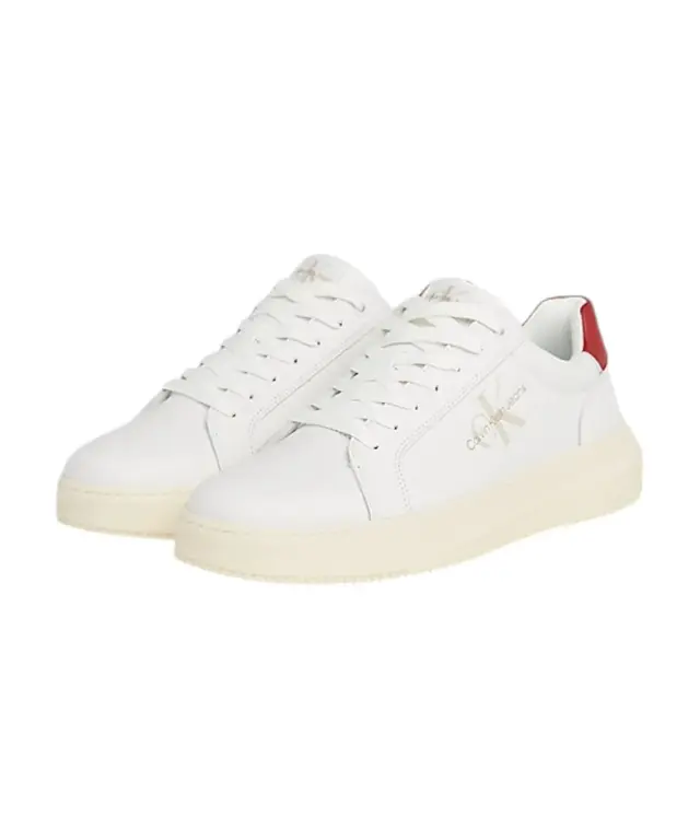 Calvin Klein - Cupsole Mono Lth Ανδρικά Chunky Sneakers YM0YM00681-0KV Λευκό 3