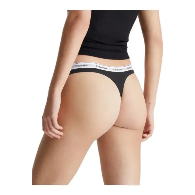Calvin Klein Γυναικείο String Modern Logo Thongs - Τριπλό Πακέτο, Χρώμα Μαύρο 3