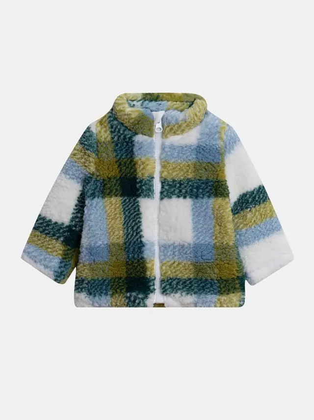 Βρεφική Ζακέτα για Αγόρια Cozy Plaid ΠΟΛΥΧΡΩΜΟ - 3-6 μηνών
