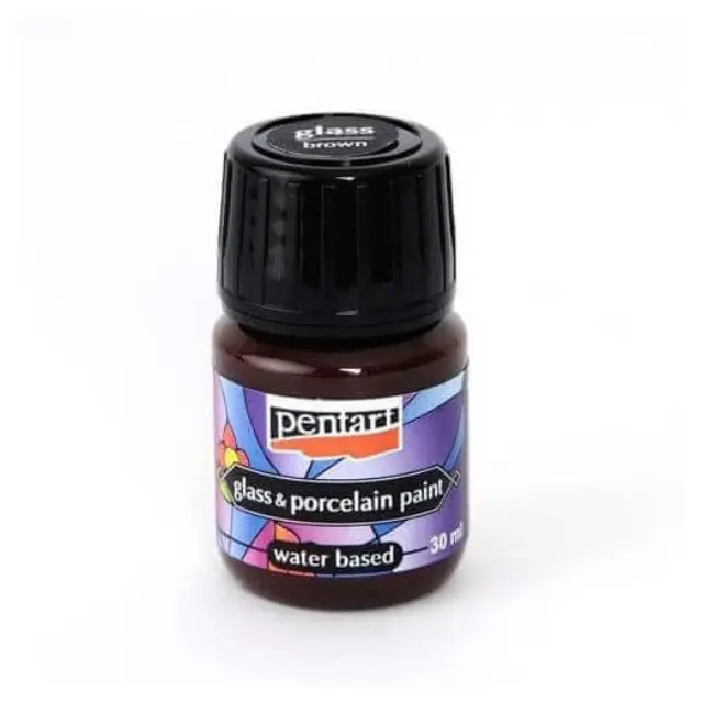 Χρώμα για Γυαλί και πορσελάνη 30ml Pentart - Καφέ