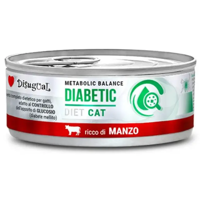 Disugual Diabetic Diet Cat Βοδινό 85gr Μονόχρωμο
