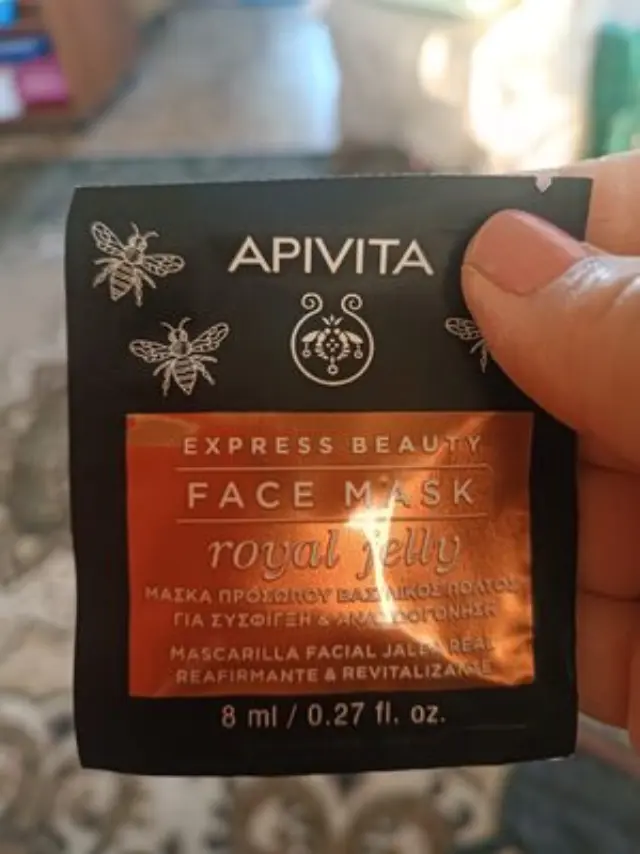 APIVITA Express Beauty Face Mask Royal Jelly, Μάσκα Προσώπου με Βασιλικό Πολτό για Σύσφιγξη & Αναζωογόνηση 2x8ml