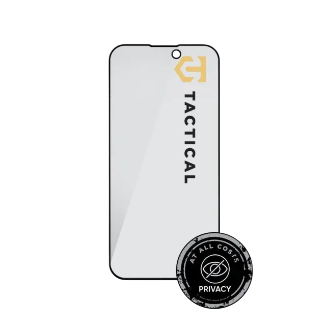 Tactical Glass Shield Privacy Stealth 5D for Apple iPhone 15/16 Black 2