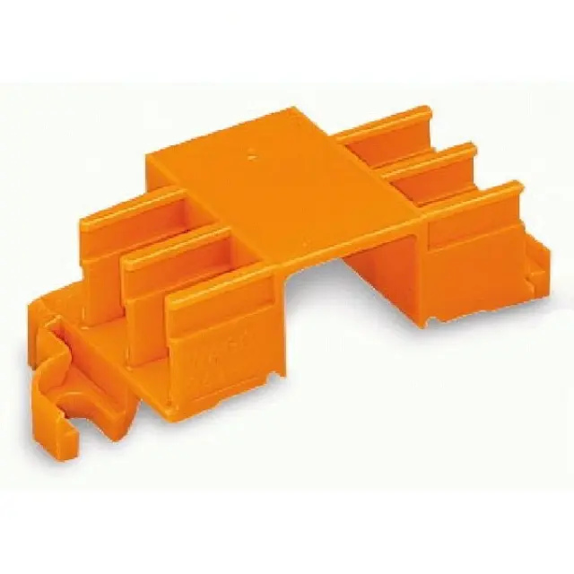 Mounting Carrier For DIN-35 Rail Mounting/Screw Mounting, Orange, For 6 Connectors