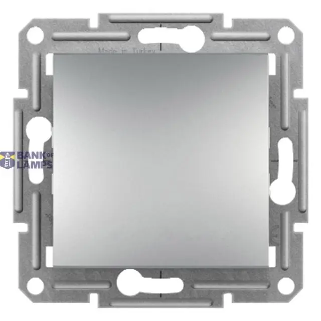 Asfora - 1pole switch, screw terminals, wo frame, aluminium