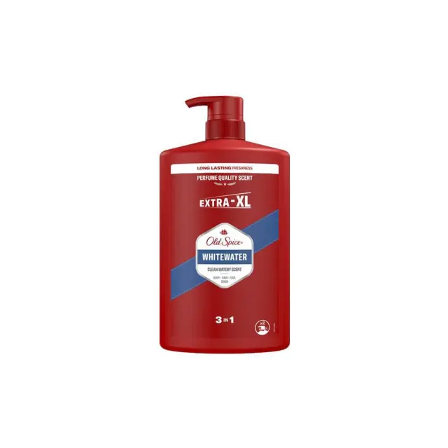 Old Spice Whitewater Extra-XL 3 in 1 Αφρόλουτρο & Σαμπουάν για Άνδρες, 1lt