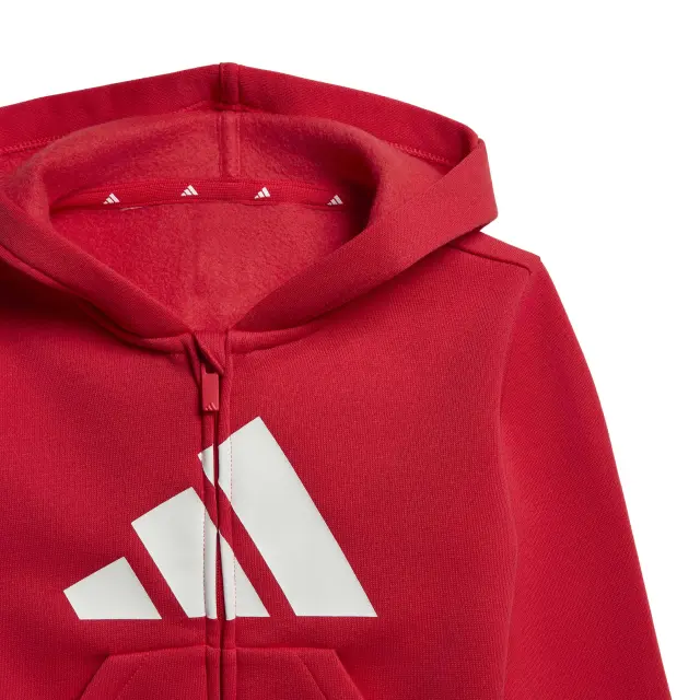 adidas Sportswear Infant's Big Logo Fleece Full-Zip Hoodie Tracksuit Set Κόκκινο KQ9710 (adidas Sportswear) - 98 2