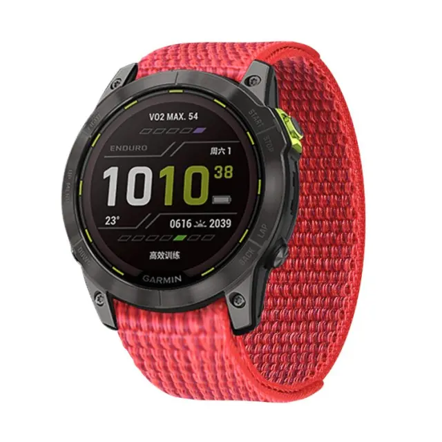 Nylon Watch Band Για Garmin Fenix 5/6/6 Pro/7/8/9 (47mm)- Red