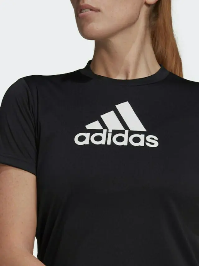Adidas Designed 2 Move Γυναικείο Αθλητικό T-shirt Fast Drying Μαύρο GL3820 - M 3