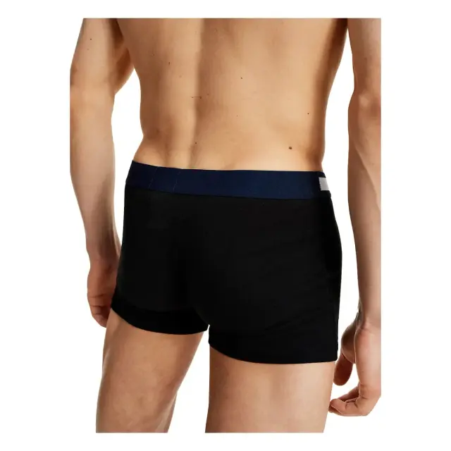 Tommy Hilfiger Ανδρικό Boxer Logo Waistband Organic - Τριπλό Πακέτο, Χρώμα Μαύρο - S 3