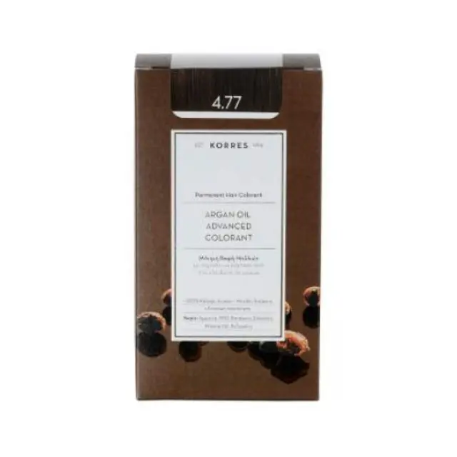 Korres Argan Oil Advanced Colorant Μόνιμη Βαφή Μαλλιών 4.77 Σκούρο Σοκολατί, 50ml 3