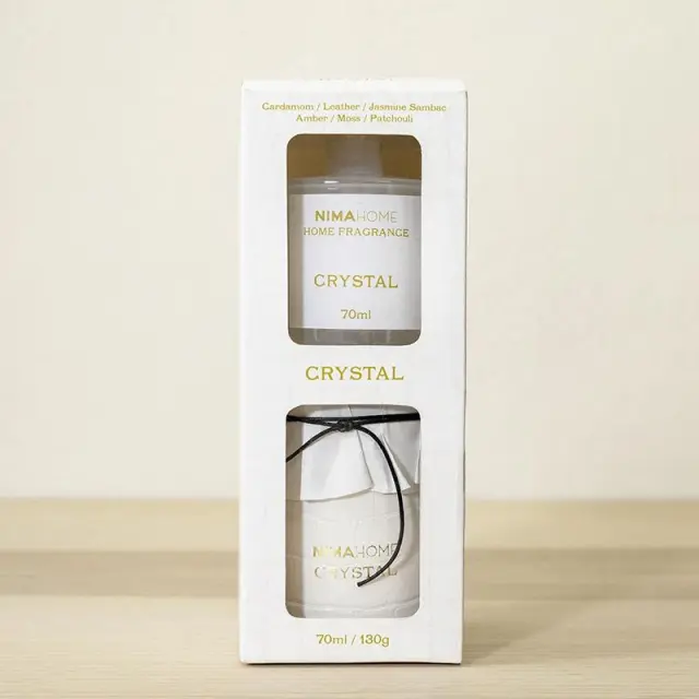 Σετ Αρωματικό Χώρου Crystal Ένα χρώμα Αρωματικό με Στικ 100ml + Αρωματικό Κερί 130gr 3