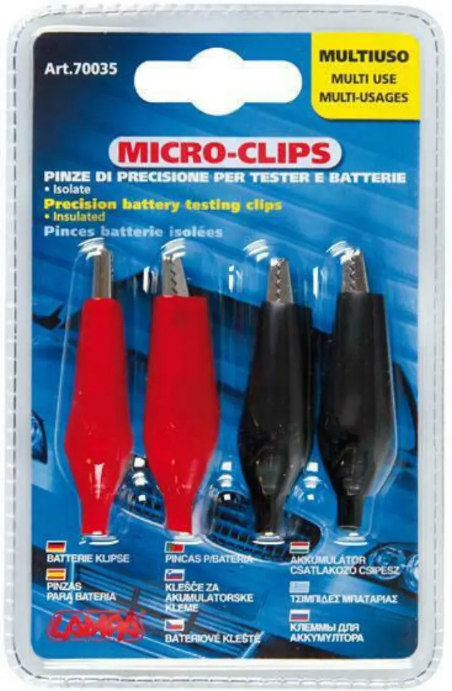 Lampa Microclips Set 4 Battery Clamps 4.5cm 70035
