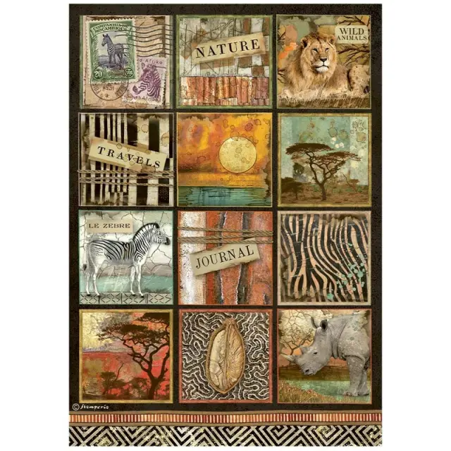 Ριζόχαρτο Stamperia 21x29cm, Savana, Square