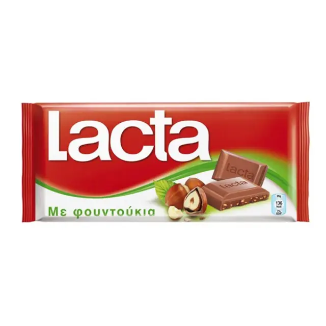 Lacta Σοκολάτα Γάλακτος με Φουντούκι 85gr 1 τμχ