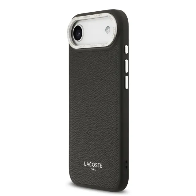 Lacoste PU Leather Champs Elysees MagSafe Case for iPhone Air Black 2