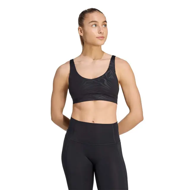 adidas Performance Women's All Me Essentials Graphic Light Support Bra Μαύρο KG1371 (adidas Performance)